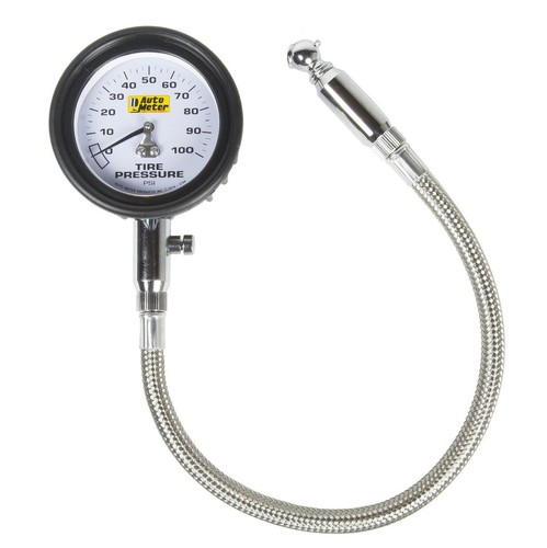 AutoMeter 2164 Tire Press. Gauge 0-100 PSI Analog w/Bleed Valve NEW