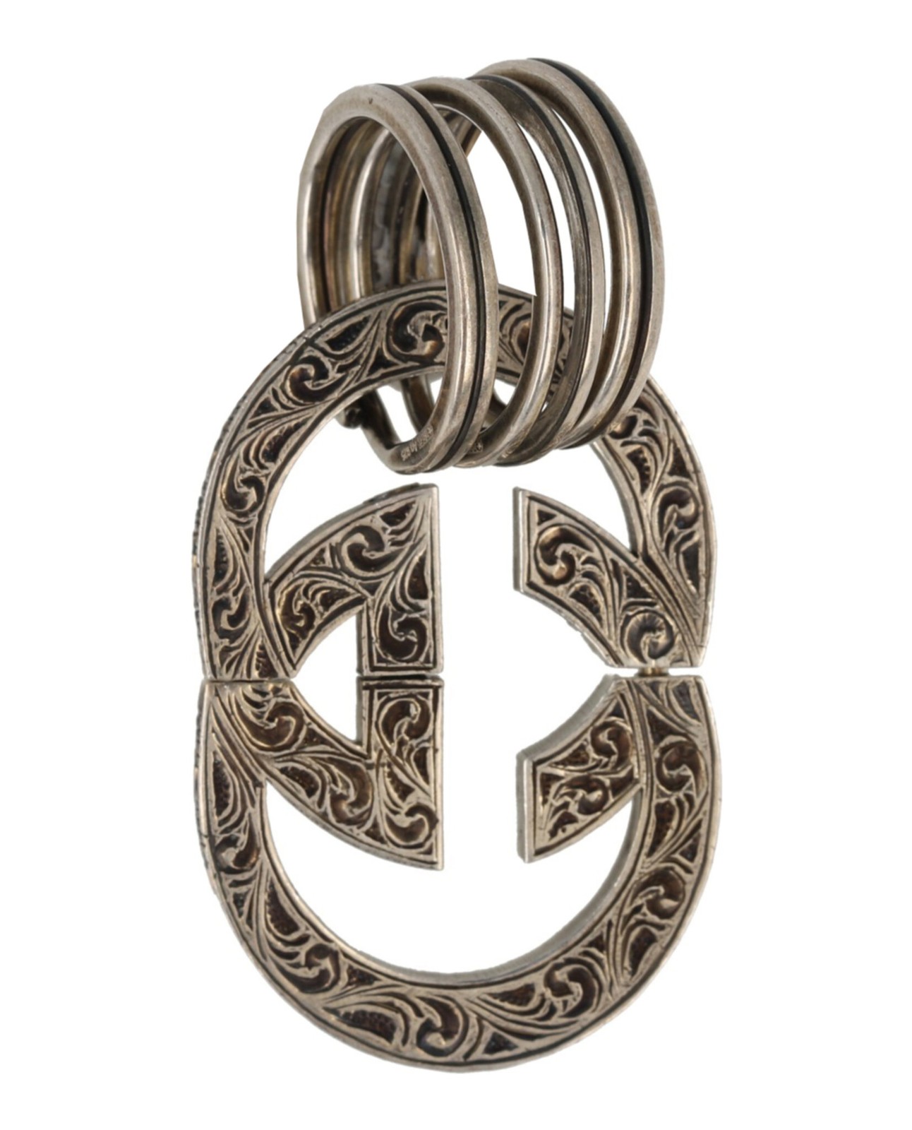 Gucci Unisex-Adult Engraved Interlocking G Keychain 45690₽