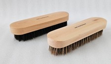 100 Horsehair Shine Brush Shoes Brush Wood Handle Lot of Two 2 New 6.5"