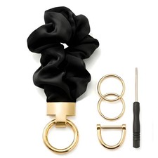 Scrunchie Keychain Wristlet for Stretchy Bracelet Style Key Holder with Rei...