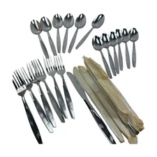 24 pieces stainless DARALON Japan mid century Flatware