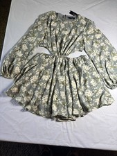 Lulus Cutout Dress Long Sleeve Floral Print   Size Large