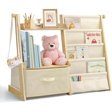 Kinderregal Kinderzimmer Spielzeugregal Aufbewahrungsbox Holz 4-Stock
