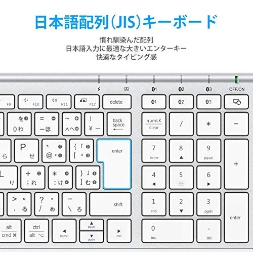 iClever Keyboard Bluetooth Wireless Pantograph Japanese JIS Layout Can Connect 3 - Image 3 of 4