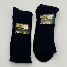 Vintage Kmart Stretch Crew Socks Men's 10-13 Acrylic Nylon Black NEW 2pr