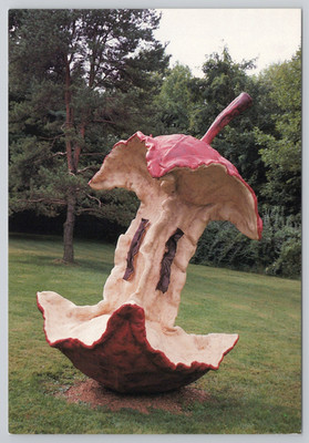 Postcard Art Card APPLECORE by Claes Oldenburg Kentuck Knob Frank Lloyd Wright