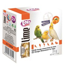 Papageien-Kalksteinw&uuml;rfel mit Muschel - LOLO PETS 35g hochwertige Nahrung