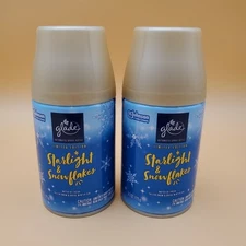 2 Glade Starlight & Snowflake Automatic Spray Refill Limited Edition 6.2oz