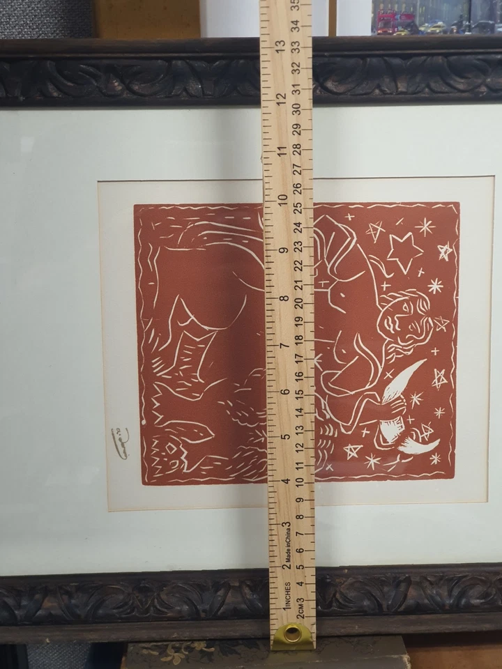 Impresión en madera original del zodiaco André Derain 1910 impresión fauvismo matisse firmada Foto 3 de 4