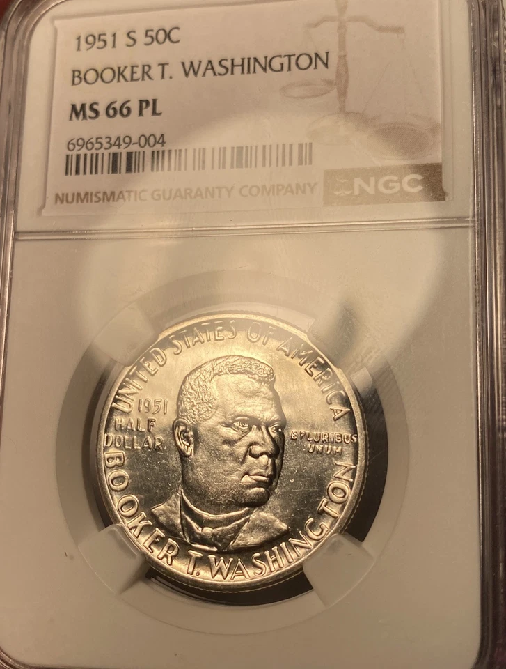 1951-S Booker T Washington Half Dollar NGC MS66PL Prooflike BTW - Image 2 of 4
