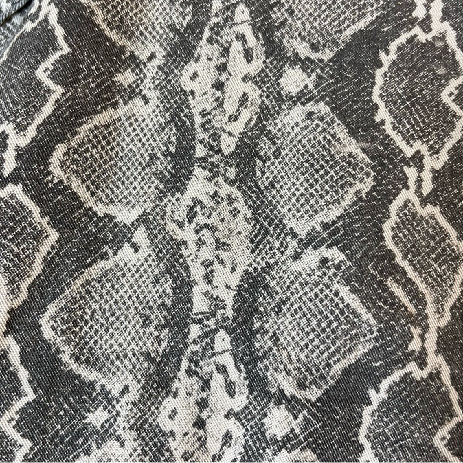 Blank NYC Snake Python Print Cropped Moto Jacket … - image 5