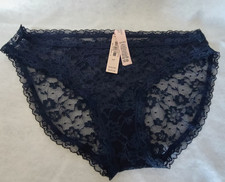 Navy Blue Lace Victoria's Secret Bikini Panties Size S/P