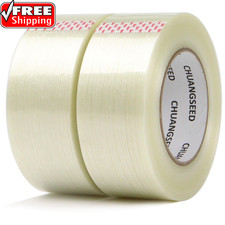 2-Pack Mono Filament Strapping Tape 6.2Mil X 2Inch X 30Yds Commodity Grade Heavy