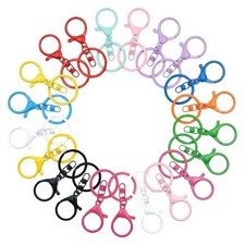 Lobster Claw Clasps for Keychains 24Pcs Metal Large Lobster Claw Multicolor