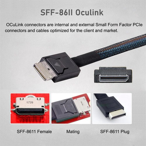 2230 NVMe M.2 Male to Oculink SFF-8612 SFF-8611 PCI-E4.0 67 Pin Female8558 - Afbeelding 2 van 8