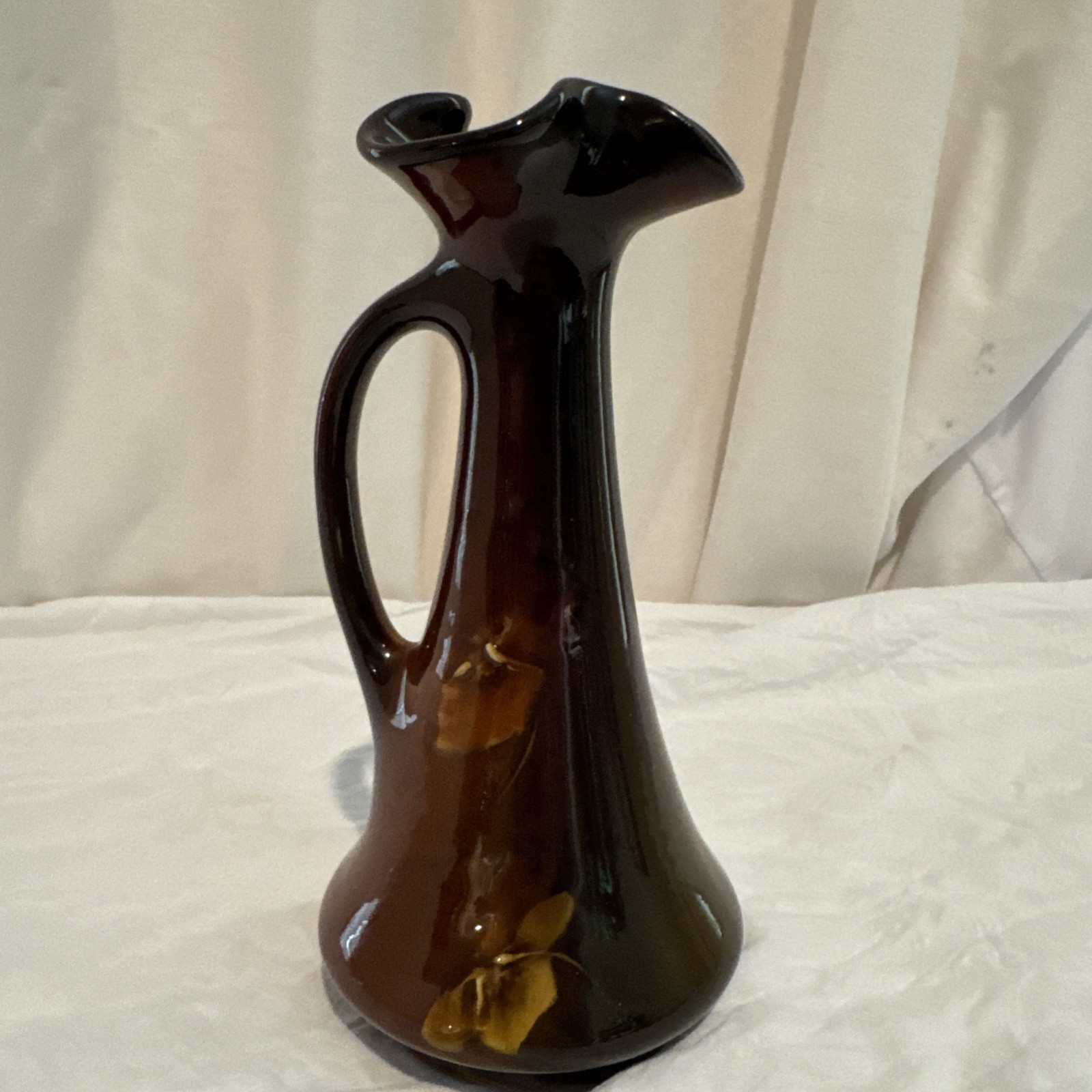 Vintage Roseville Rozane Yellow Daffodils Vase Flared Top 7 Inch