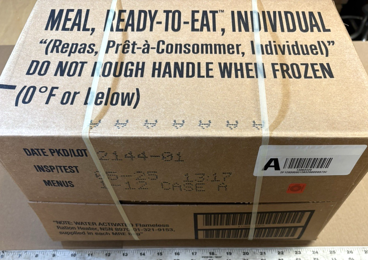 US Military MRE Case A 12 Complete Meals Ready To Eat Survival
