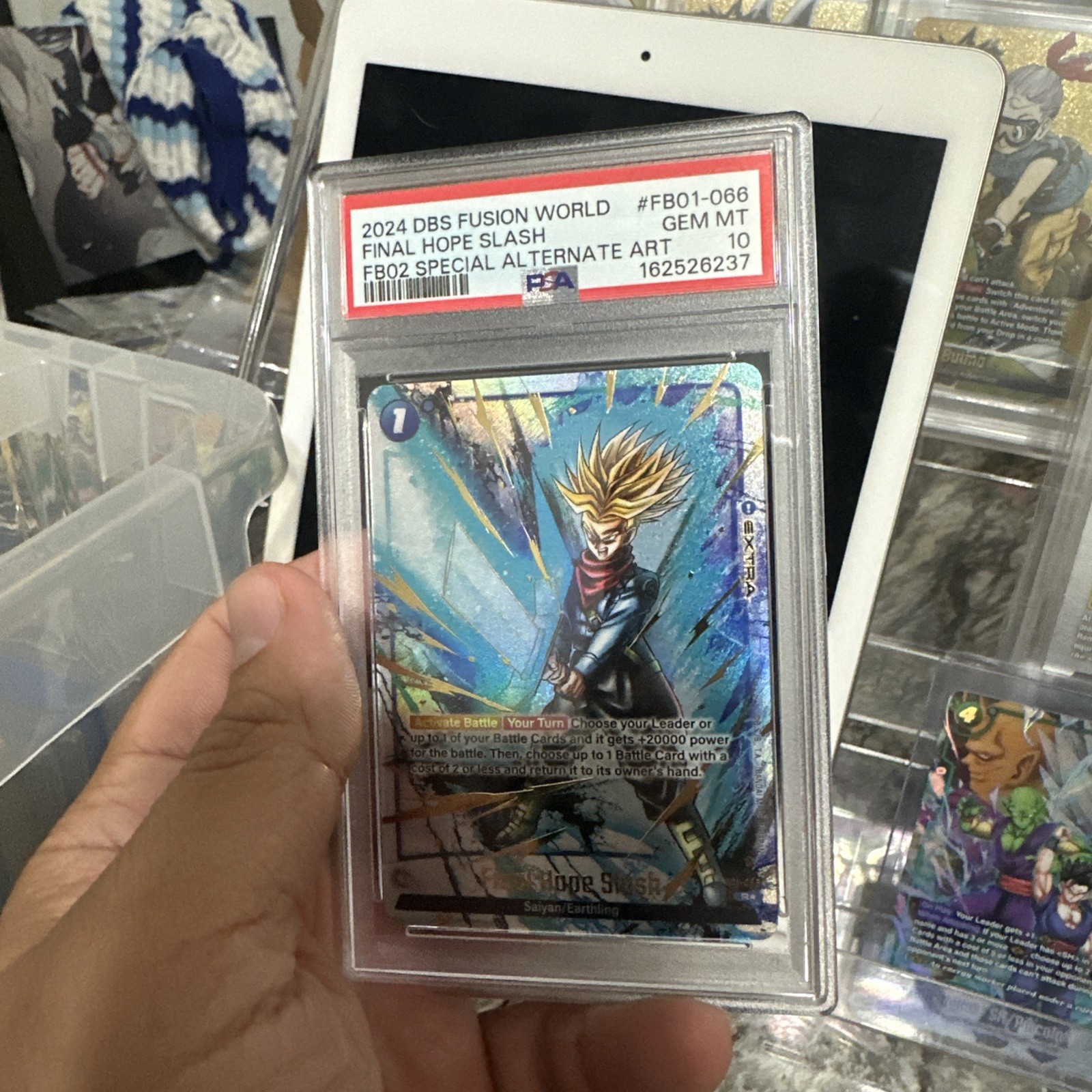 Fusion world Dragon Ball Super Final Hope Slash Alt Art FB01-066 PSA 10 view 2
