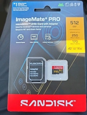 SanDisk ImageMate PRO 512GB microSDXC UHS-I Card***BRAND NEW***