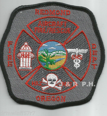 Redmond  Aircraft - Fire - Rescue - HazMat, Oregon  (4'' x 4'' size)  fire patch