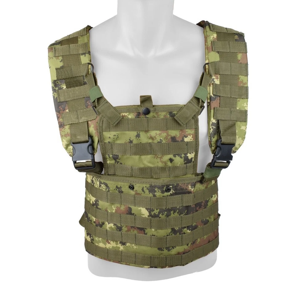 GILET TATTICO SOFTAIR  MILITARE BASE MOLLE VEGETATO H7011TC TACTI VEST CHEST RIG - Immagine 3 di 4