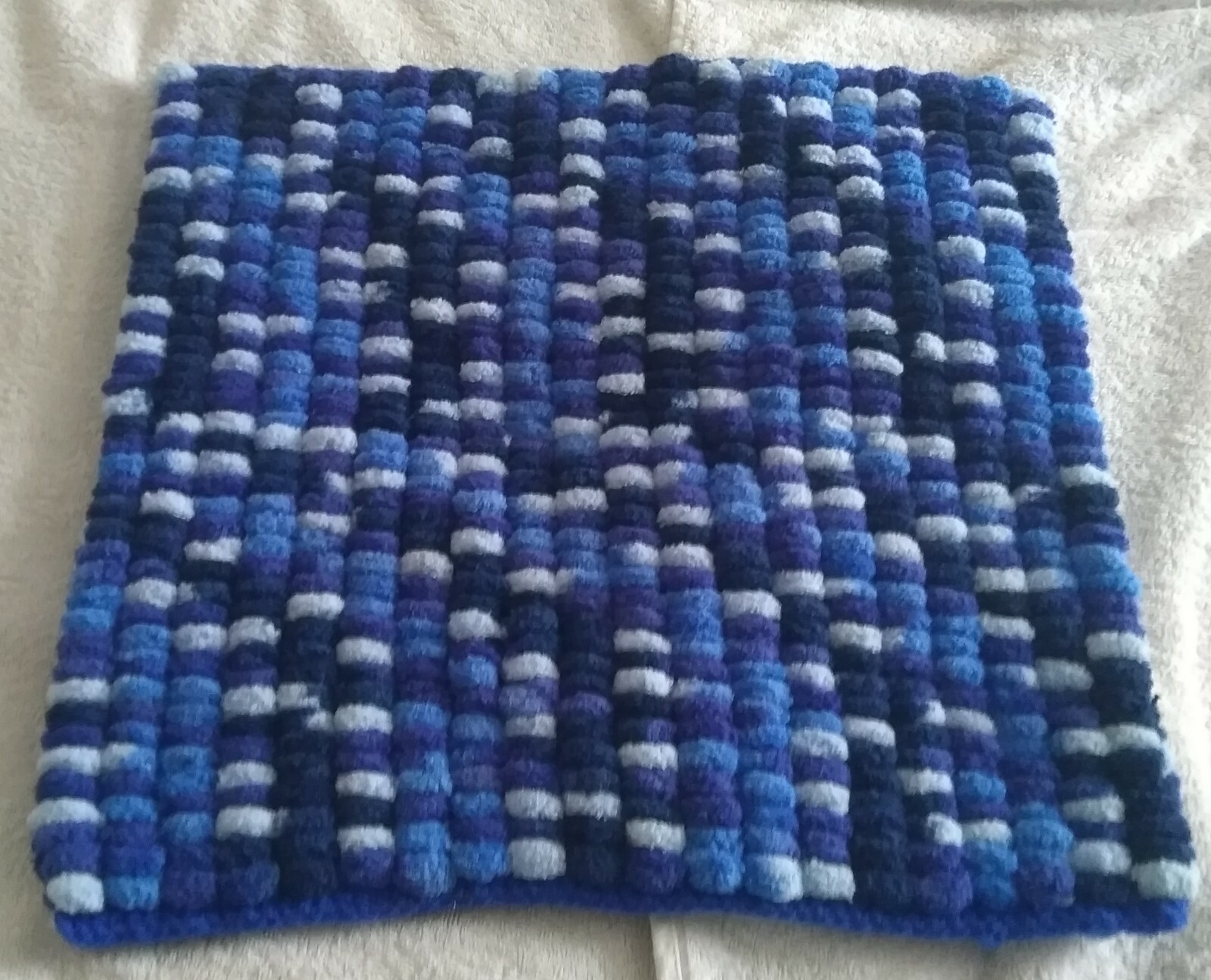 Hand knitted baby blanket blue eBay