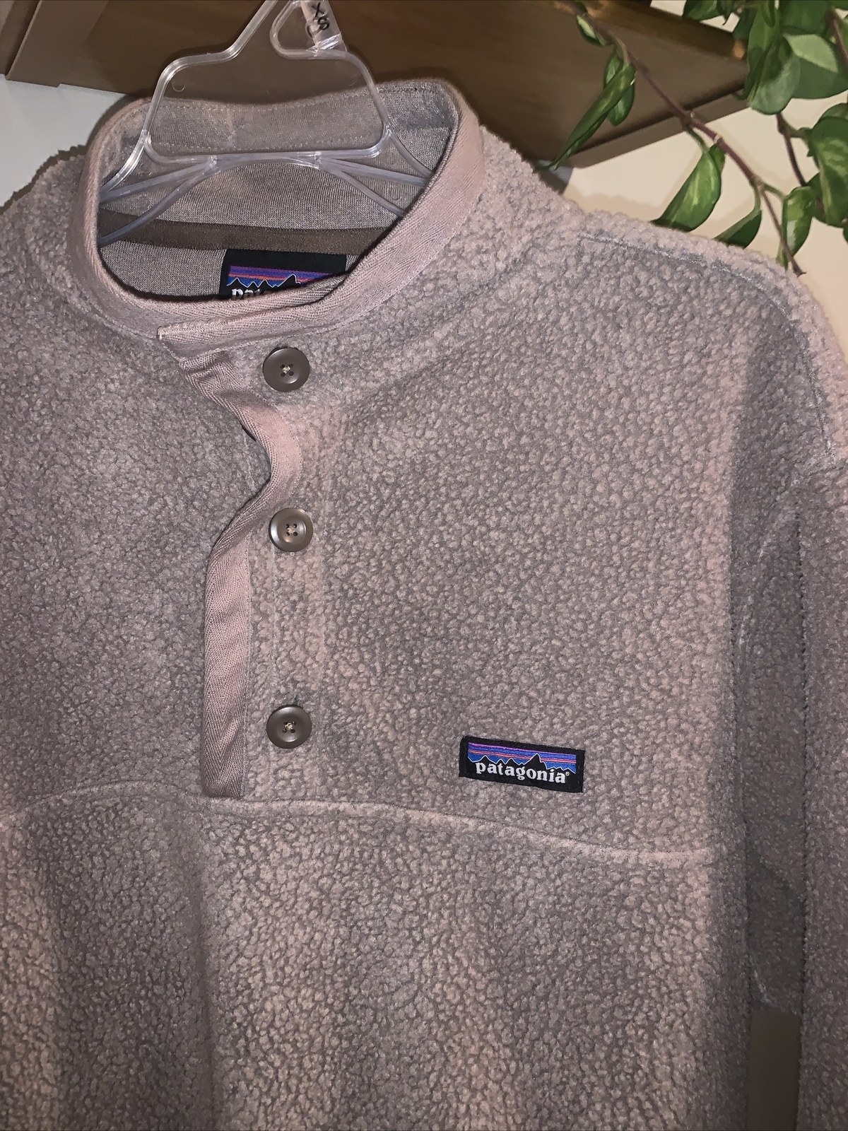 Patagonia Shearling Button Pullover Large Casual … - image 3