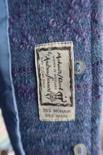 Vintage Andrew Stewart Woven in Scotland Mohair Wool Jacket Skirt Set - Picture 4 of 18