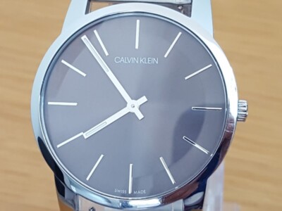 Herren Mesh XXL Schweizer Calvin Klein City Slim Minimalistische Herren Anthrazit Uhr
