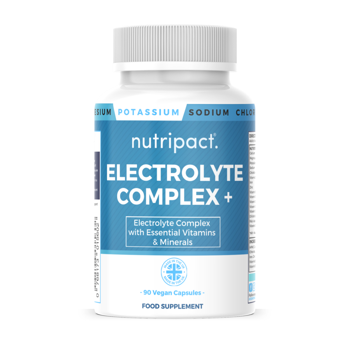 Electrolyte Supplement Hydration Recovery & Salts Keto 90 Capsules