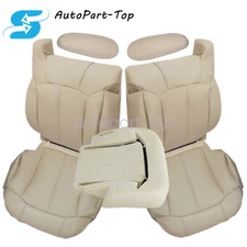 For 00-02 Chevy Suburban 1500 Leather Seat Cover Foam Cushion Armrest Cover Tan
