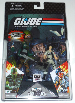 G.I.JOE 2008 BEACHHEAD & DATAFRAME COMIC 2-PACK MOC NEU OVP COBRA RARE GI JOE