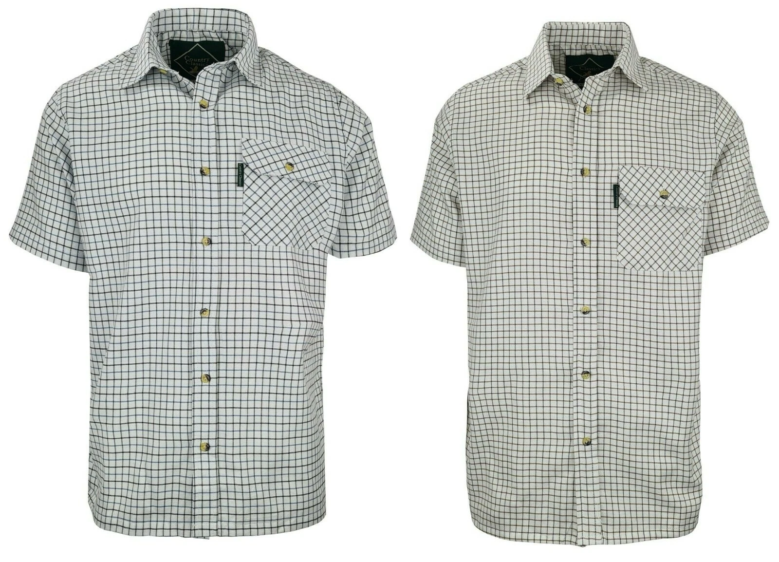 Mens Country Classic Short Sleeve Shirt Tattersall Check Poly Cotton Sleeved
Opens in a new window o