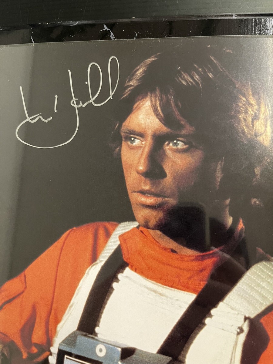 STAR WARS SIGNED PHOTO MARK HAMILL AUTOGRAPH 1996 LUCASFILM PLAQUE