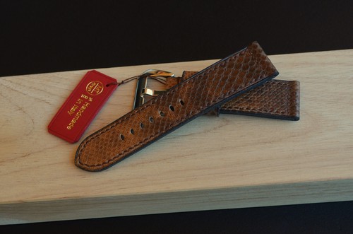 24 mm Cinturino artigianale Karung Leather Pam Handmade Watch Strap Handcrafted - Picture 8 of 14