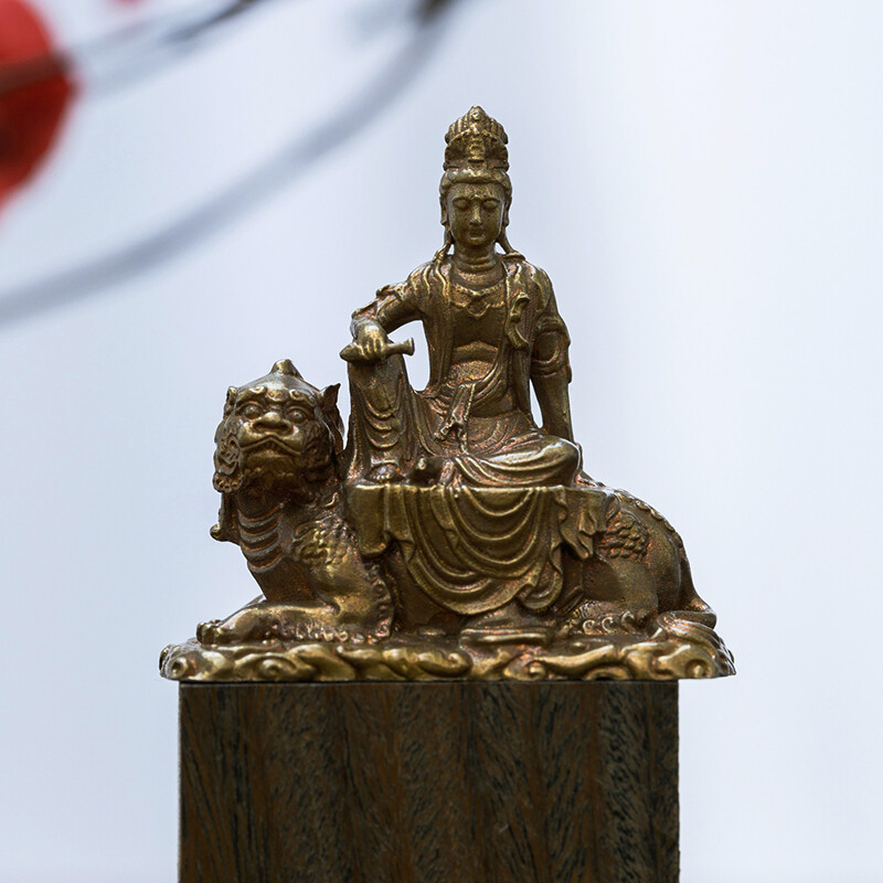 Guanyin Buddha Statue, Bodhisattva Statue, Ornament Bronze Statue Mini