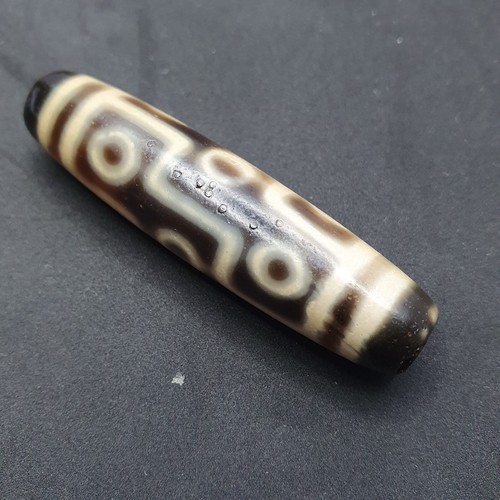 Vintage 9 Eyes Tibetan Agate Dzi Bead Amulet - Picture 10 of 23
