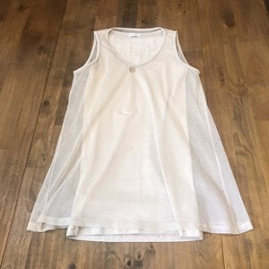 tank top with sheer overlay