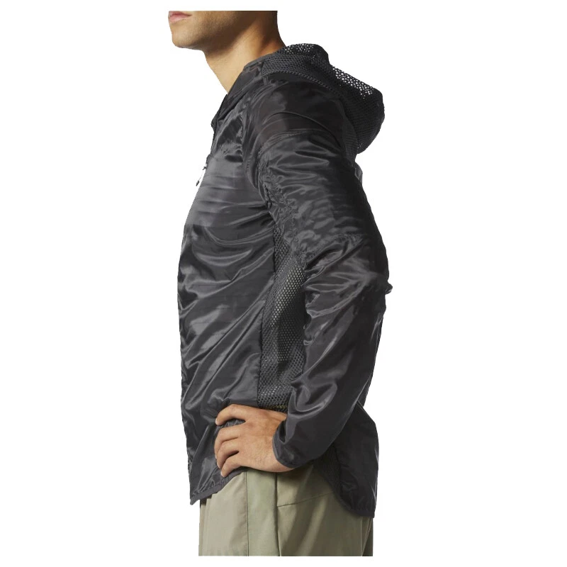 adidas Mens Supernova TKO Running Jacket Zipped Lightweight Packable Hooded Coat - Image 4 of 4