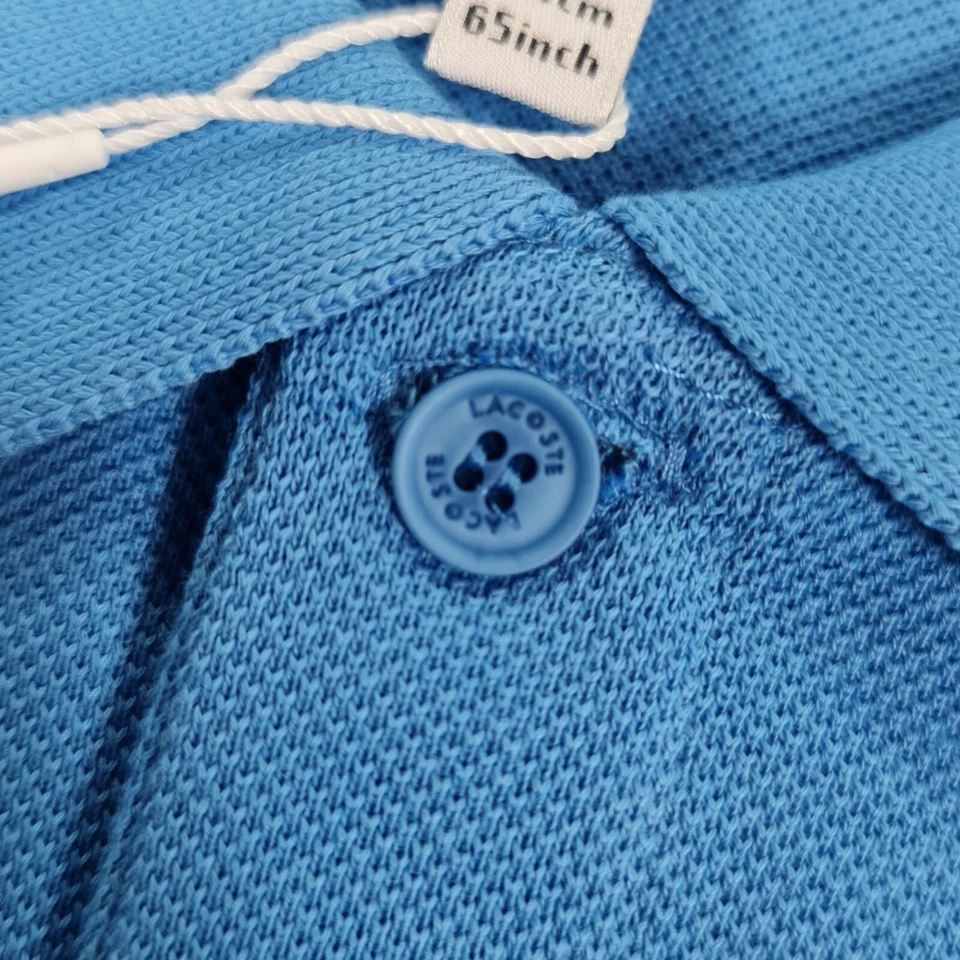 Lacoste Kids Boys Polo Shirt Blue 14 Years Organic Cotton Big Logo PJ5489 - Image 4 of 4