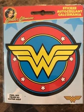 Wonder Woman Logo Peel Off Sticker DC Comics 4” New