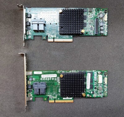 LOT OF 2 ADAPTEC ASR7805Q ASR-7805Q PCIe RAID CONTROLLER 8-PORT