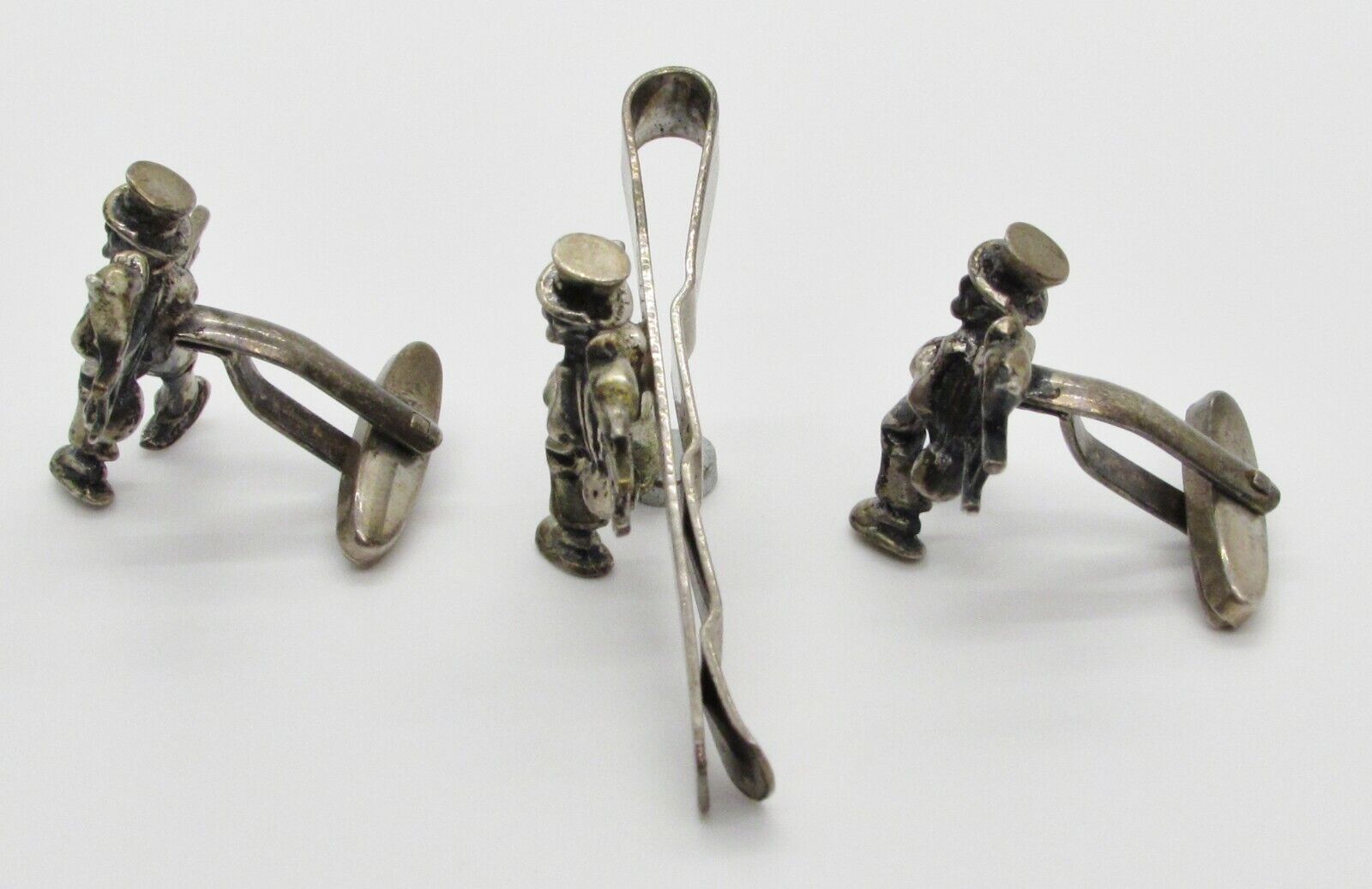 Silver Cufflinks with Chimney Sweep and .835 Puri… - image 5