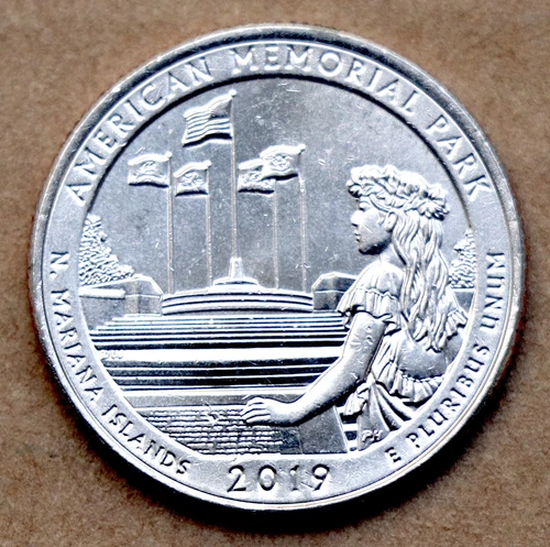 2019-D America the Beautiful Quarters American Memorial Park — photo from the most recent tracked eBay sale
