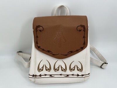 Danielle Nicole Disney Star Wars Mandalorian Mini Backpack White With Embroidery