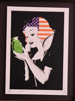 DEATH NYC Signed Original Hand Signed Print Framed LtdEd COA Snow