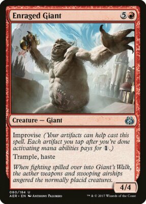 4 Enraged Giant 4x x4 - NM - Aether Revolt - SPARROW MAGIC mtg