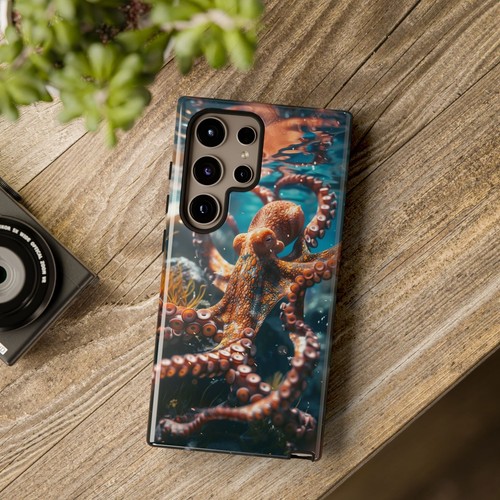 Phone Ink - iPhone, Pixel, Samsung Galaxy Case - Orange Octopus Reef - 第 94/191 張圖片