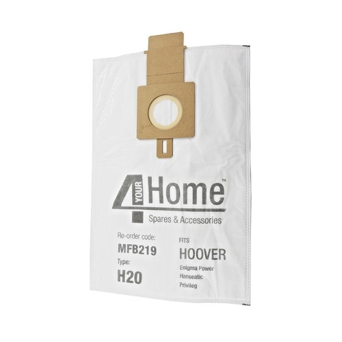 H20 Purepower 5 Pack Microfibre Vacuum Cleaner Dust Bags For Hoover