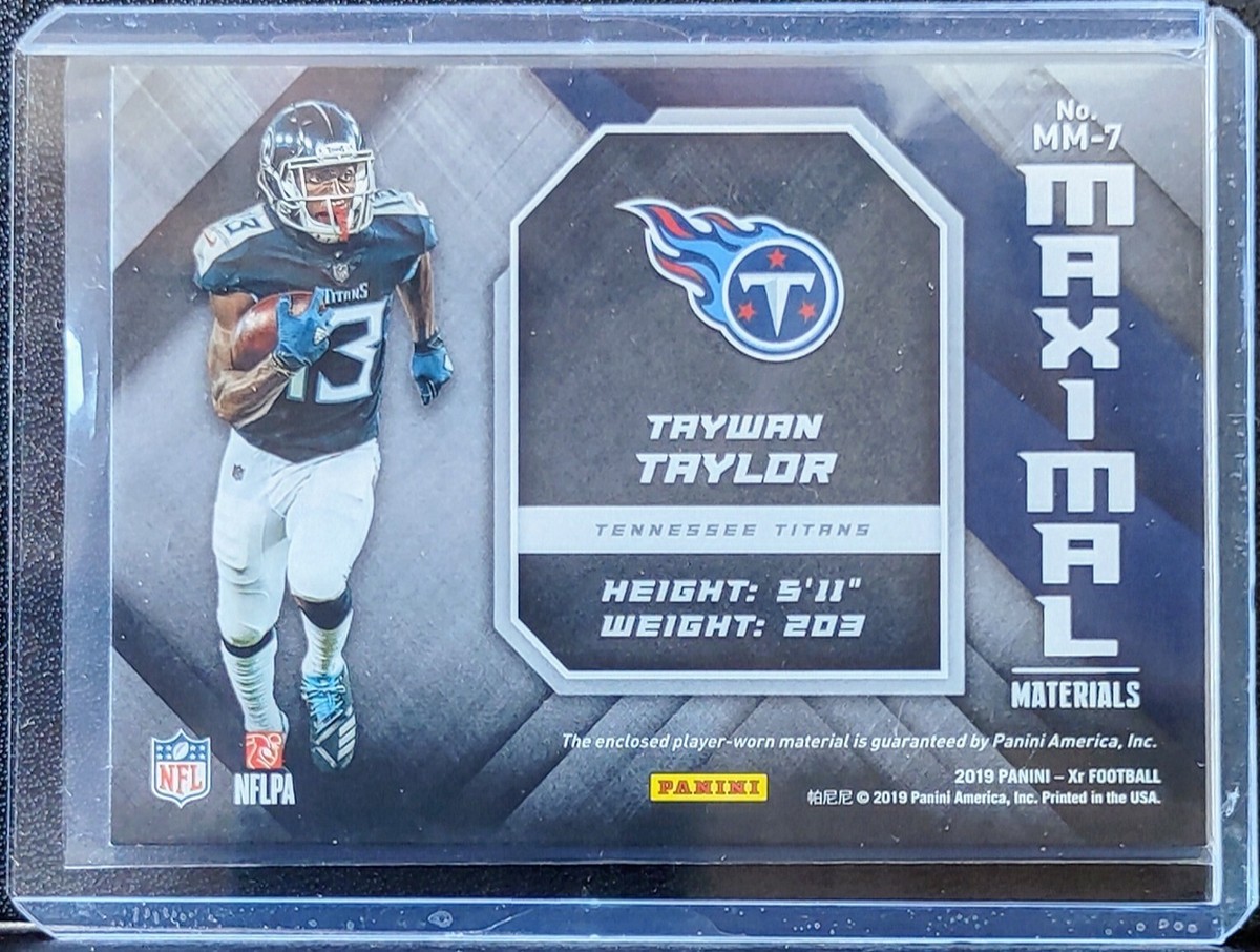 2019 Panini XR Maximal Taywan Taylor Jumbo Patch #ed 44/49